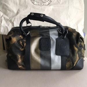 Ghurka Cavalier I No. 96 Twill Duffel Bag:  Gunmetal Stripe